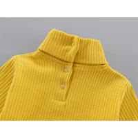 Baby Ribbed High Neck Romper Full Sleeve Autumn Winter Jumpsuit Jumpsuit Elastic Rib Knitted Rompers Infant Clothing Outfits 6