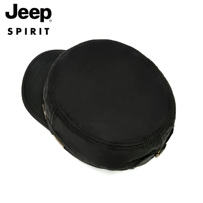 JEEPSPIRIT, зимняя мужская шапка, толстая, теплая, флисовая, противообрастающая, ветрозащитная, мужская, черная, регулируемая, водонепроницаемая, мужская шапка, повседневная, мужская шапка