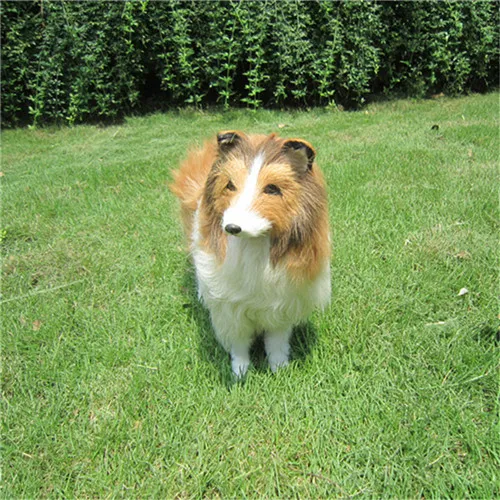 Brinquedo de Pelúcia Decoração para Casa Fancytrader Simulação Realista Collie Recheado Animais Cães Boneca Bom Presente Adereços 3 Modelos 3 Fancytrader simulação realista collie brinquedo de pelúcia