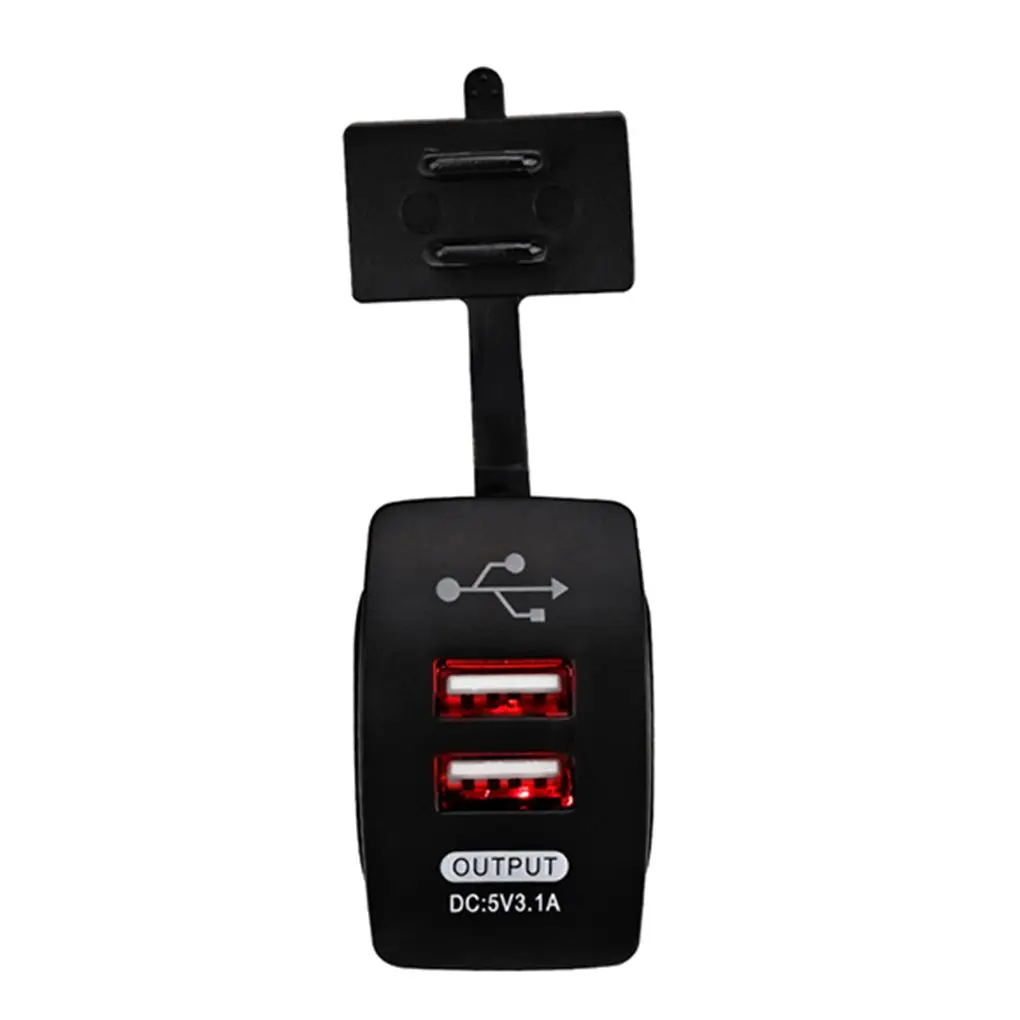 12-24V Dual USB Автомобильное зарядное устройство 5V 3.1A универсальное автомобильное зарядное устройство для мобильного телефона Замена для авто мотоцикла Электрический автомобиль Лодка - Тип штекера: NO.2