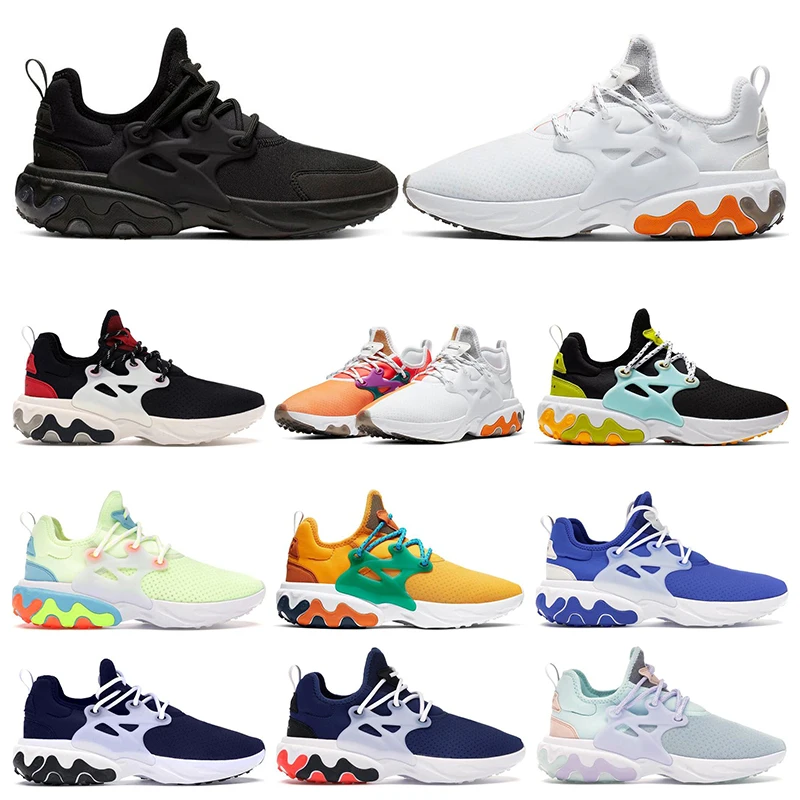 Новинка 2020 react presto BEAMS мужские и женские кроссовки DHARMA Тройной Черный фантом