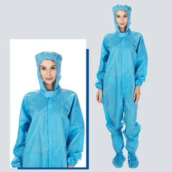 

Reusable Protective Overalls Suit Splashproof Isolation Clothing+Soft Shoe Cover One-piece Design Safety Protection