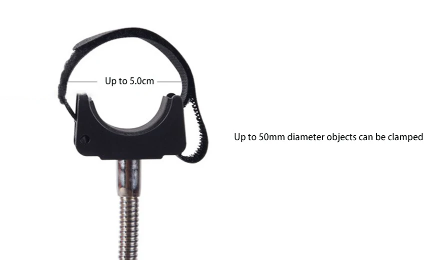 Adjustable Flashlight Mount Holder Clip U-Shaped Fishing Light Stand Tripod Mount for 20MM To 50MM Outdoor Fishing Lamp Bracket