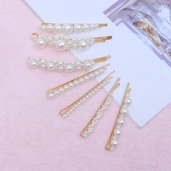 

10PCS Manmade Pearl Hair Clips Barrettes Bobby Pins Hair Pins for Ladies Girls (Assorted Pattern)