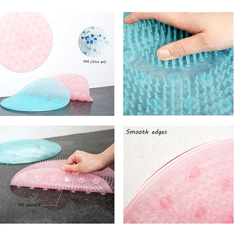 Горячая Распродажа, силиконовая Массажная подушка для ванны, щетка, противоскользящая для ленивых, для мытья ног, для чистки омертвевшей кожи, ванной комнаты