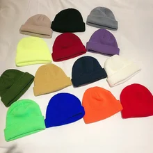 Autumn and winter Korean knitted hat round top warm wool hat