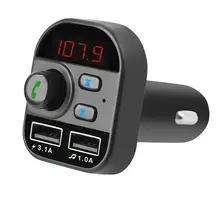 Автомобильный Bluetooth MP3-плеер, fm-передатчик, беспроводной радио адаптер, двойной USB 3.1A, автомобильное зарядное устройство, напряжение TF, воспроизведение музыки