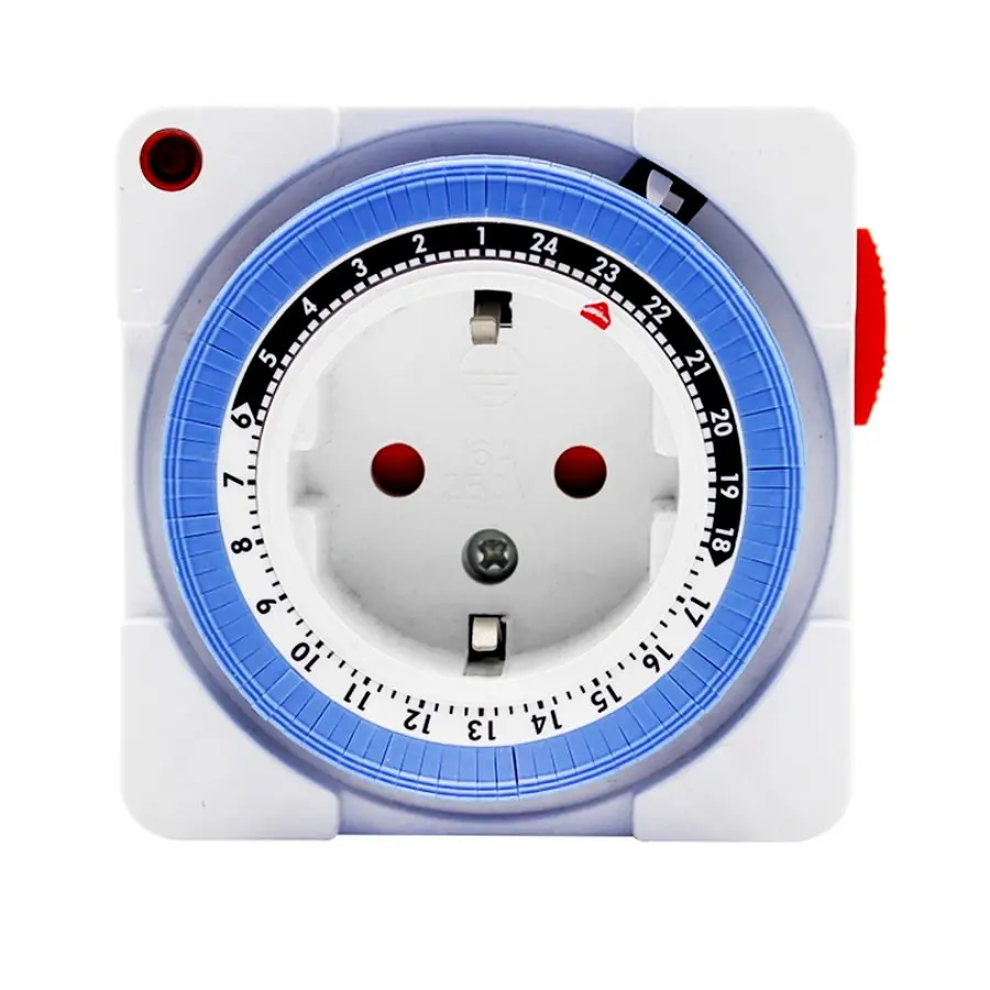 Schuko-enchufe con temporizador, enchufe con encendido/apagado automático, aparatos eléctricos, 24 horas - AliExpress Luces e iluminación