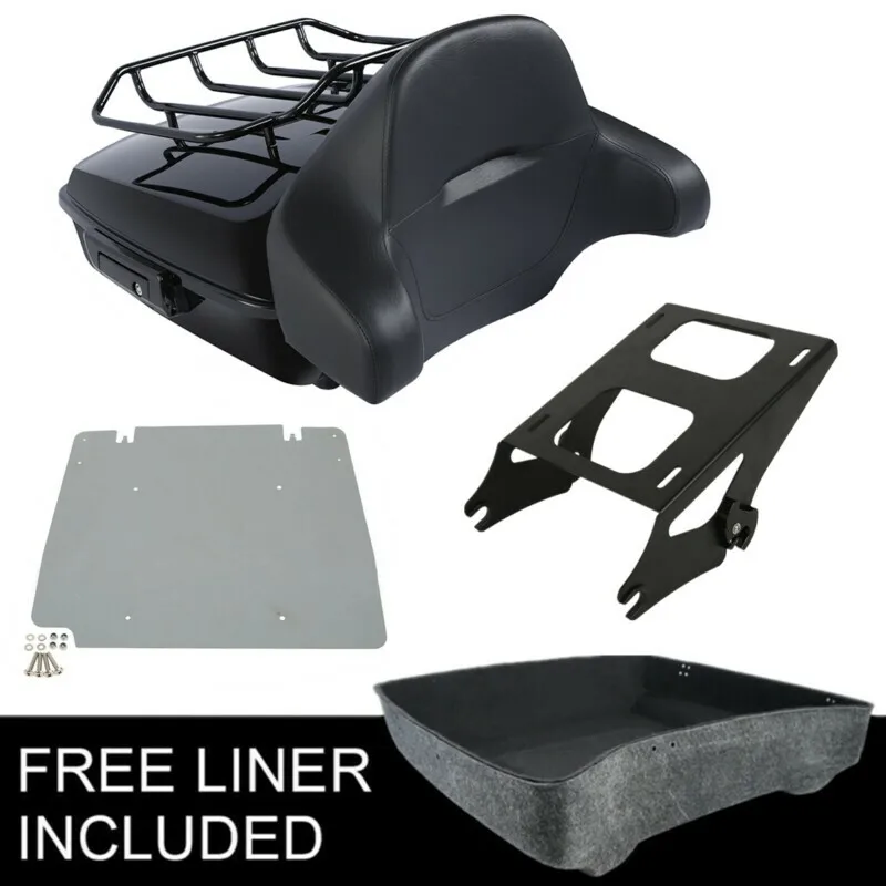 Мотоцикл рубленый тур пакет багажник W/спинка и багажная стойка для Harley Touring 14 20 Road