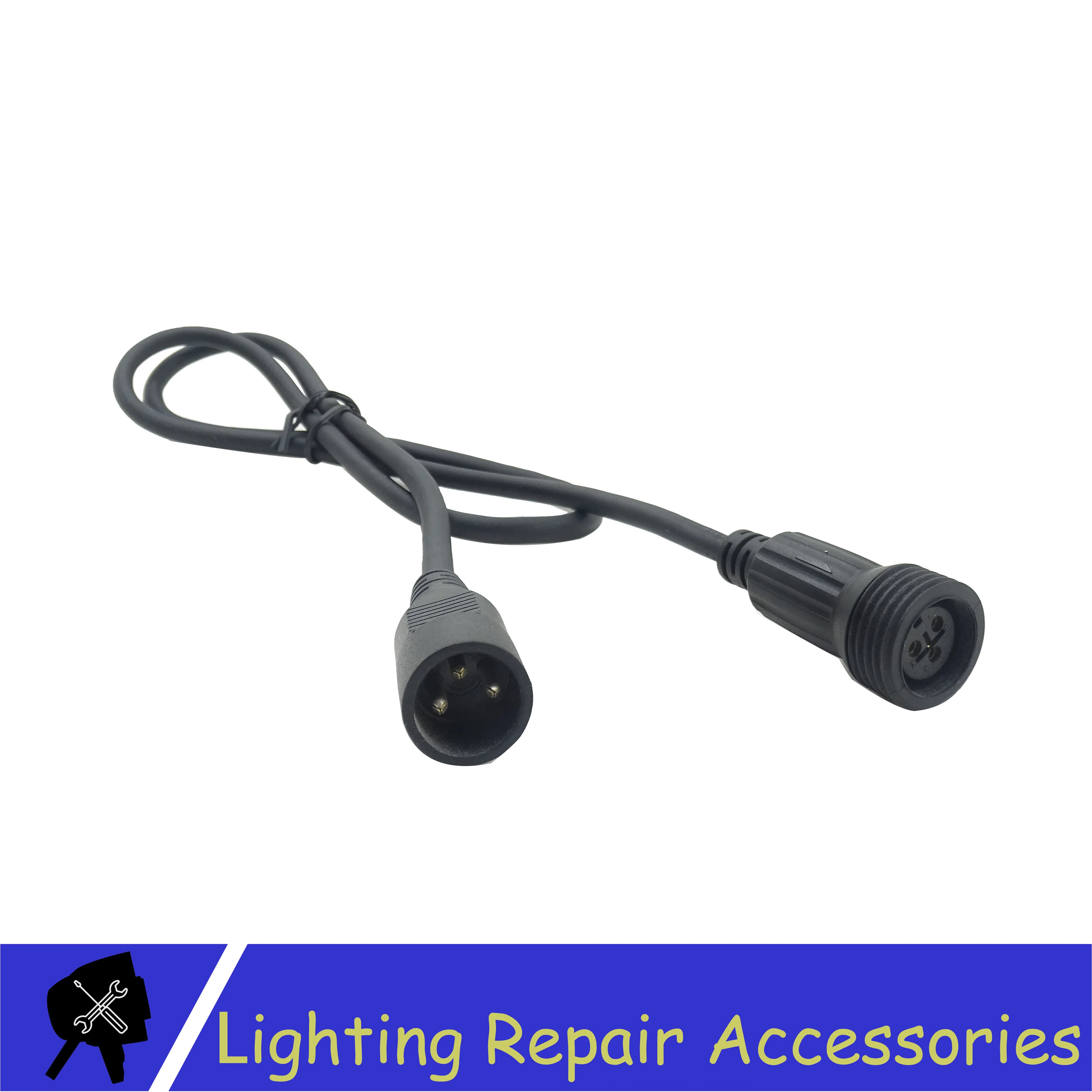 Наружный 3-контактный кабель DMX 1 м/2 м/3 м/5 м/10 м сигнальная линия используется для подключения водонепроницаемого светодиодного Par настенного прожектора сценического освещения