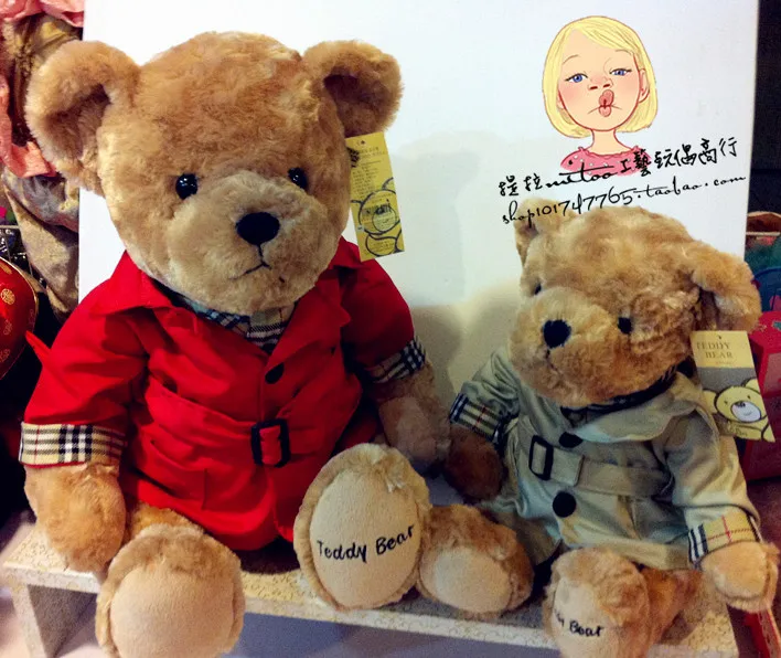 Медведь музея Стиль Teddy Bear Тренч Мишка одет медведи плюшевые игрушки подарок на день рождения
