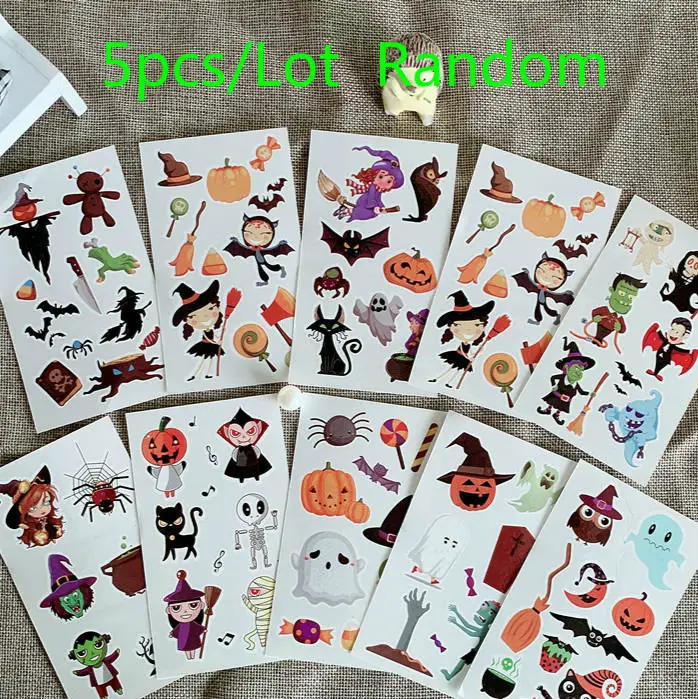 2 pcs/lot Kawaii Halloween Doll Decoration Planner DIY Sticker pasted Notebook Agenda Toy Stickers Scrapbooking Craft Supply