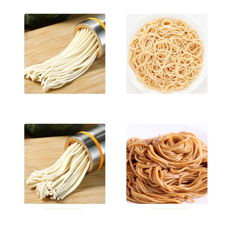 7 in 1 Stainless Steel Manual Pasta Maker Noodle Maker Press Spaetzle Machine Kitchen Tool Gadgets and Accessories with 7 Molds