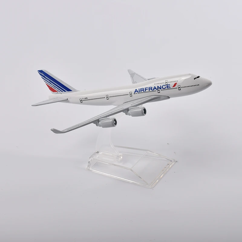 JASON TUTU 16cm France Boeing 747 Airplane Model Plane Model Aircraft Diecast Metal 1/400 Scale Planes Factory Wholesale Dropshi