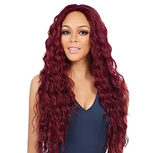 Волнистые парики для женщин Длинные Синтетические волосы термостойкие большие волнистые волосы парики цвет красного вина темно-коричневый
