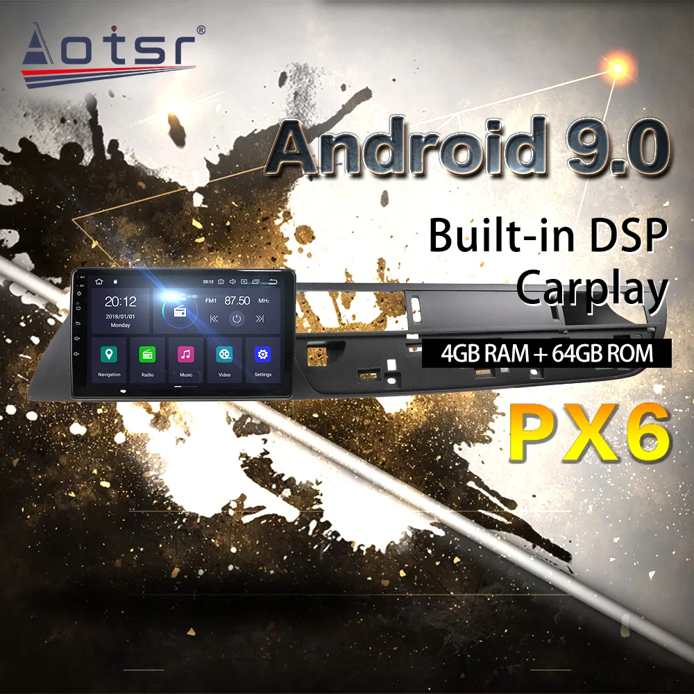 For Citroen C5 2010-2012 Car Multimedia Radio Player Stereo 2 din Android 9 DSP 9 inch IPS Screen Audio GPS Navi WIFI head unit