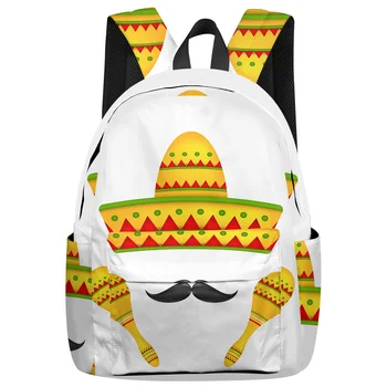 

High Edge Hat Backpack College Students Laptop Backpack Book Bag Casual School Bag