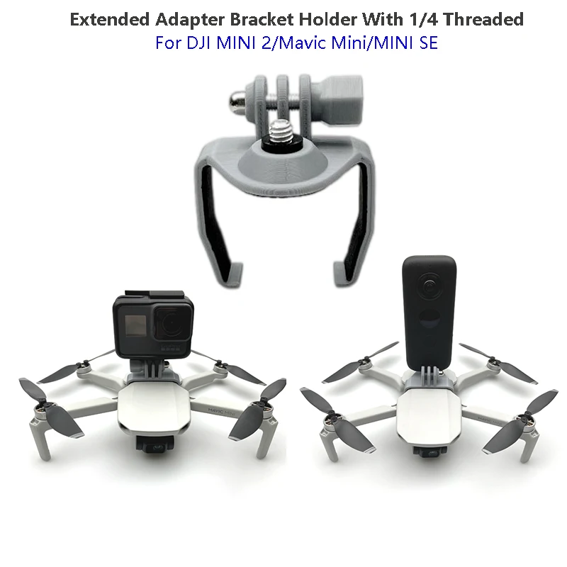 Supporto Per Staffa Adattatore Esteso W1/4 Vite Filettata Per Dji Mavic Mini 2 /Se Drone 360 Telecamera Panoramica Per Accessori Gopro 8