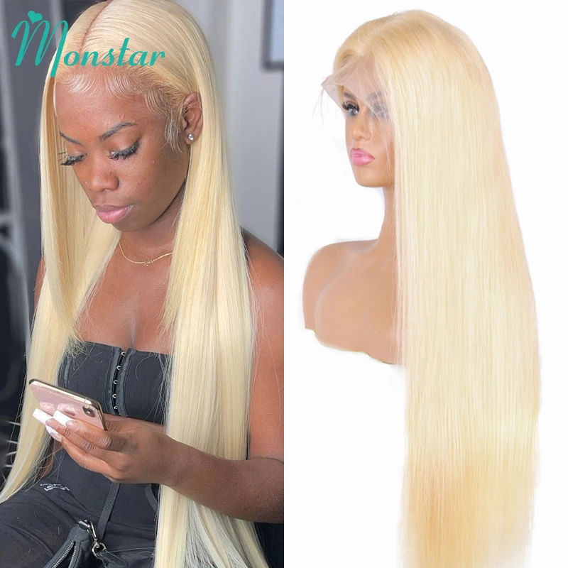 13x6 13x4 613 Honey Blonde Color Lace Front Human Hair W...