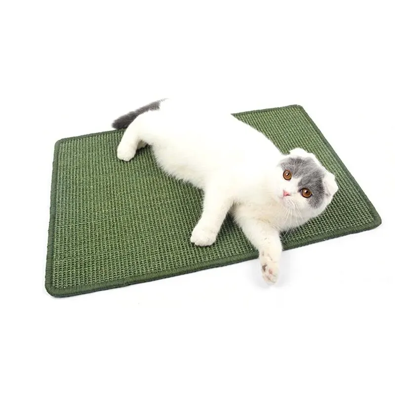 

Random Color Cat Sisal Grinding Claw Mat Scratching Post Mat Toy For Catnip Tower Climbing Tree Pad Cooling Litter Mat Pet tools