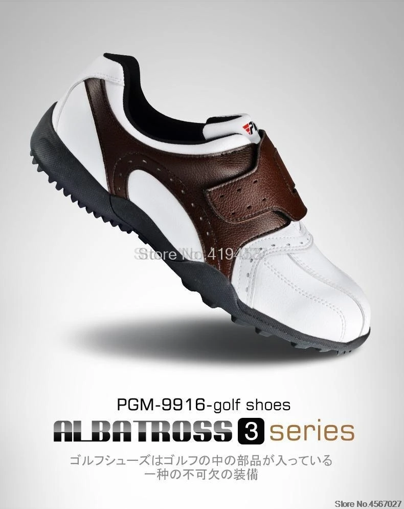 Аутентичная кожаная мужская обувь для гольфа, водонепроницаемая, нескользящая, спортивная обувь, весна-осень, без шипов, спортивная обувь# B1337