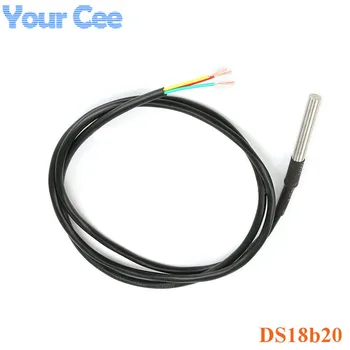 

DS1820 Stainless steel package Waterproof DS18b20 Temperature Probe Temperature Sensor 18B20 For Arduino