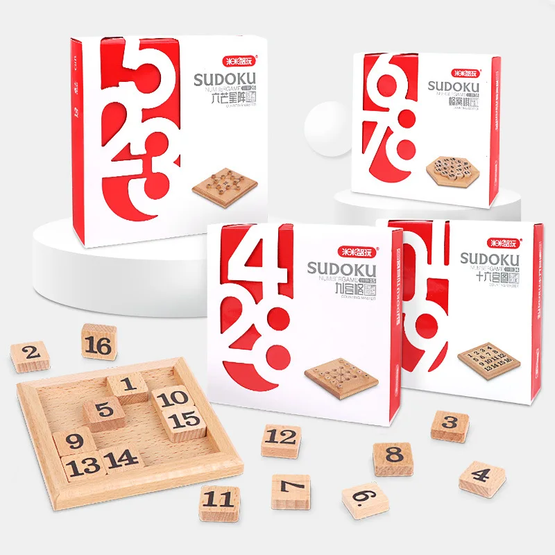 

Mimi Chi Play _ with Numbers Huarong _ Children Sudoku Game Toy Mathematical Computation Game Chess Young STUDENT'S Teaching Aid