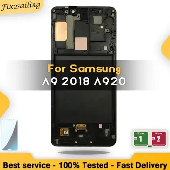 

Super Amoled LCD For SAMSUNG GALAXY A9 2018 A920 LCD Display Touch Screen Digitizer Assembly Replacement Parts With Frame