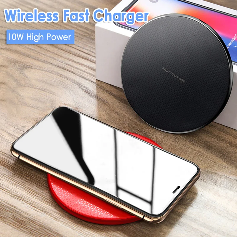 Tahan Lama Qi Wireless Charger 5W/10W Charger Nirkabel Cepat Pengisian Dock Charger untuk Iphone Samsung Xiaomi huawei Ponsel