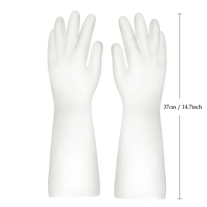 3 пар/компл. хозяйственные перчатки Кухня силиконовая Чистящая перчатки для мытья посуды Ведение домашнего хозяйства очистки Высокое качество 33 см 37 см H1226 - Цвет: 37cm