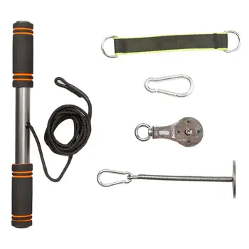 

Fitness Arm Blaster Trainer Biceps Strong Power Stick Pull Rope for Gym Forearm Strength Chest Workout Wrist Roller Equipment