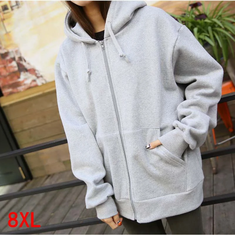 Large size women's hoodie plus size 5XL 6XL 7XL 8XL bust 139cm autumn and winter long sleeve loose large size sweatshirt jacket Large size women's hoodie plus size 5XL 6XL 7XL 8XL bust 139cm autumn and winter long sleeve loose large size sweatshirt jacket