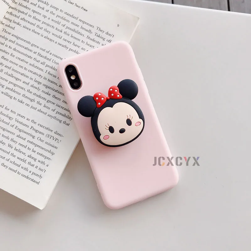 3D милый уличный мягкий чехол для iPhone X XR XS 11 Pro Max 6S 7 8 plus Чехол-держатель для samsung S8 S9 S10 A50 Note 8 9 - Цвет: B
