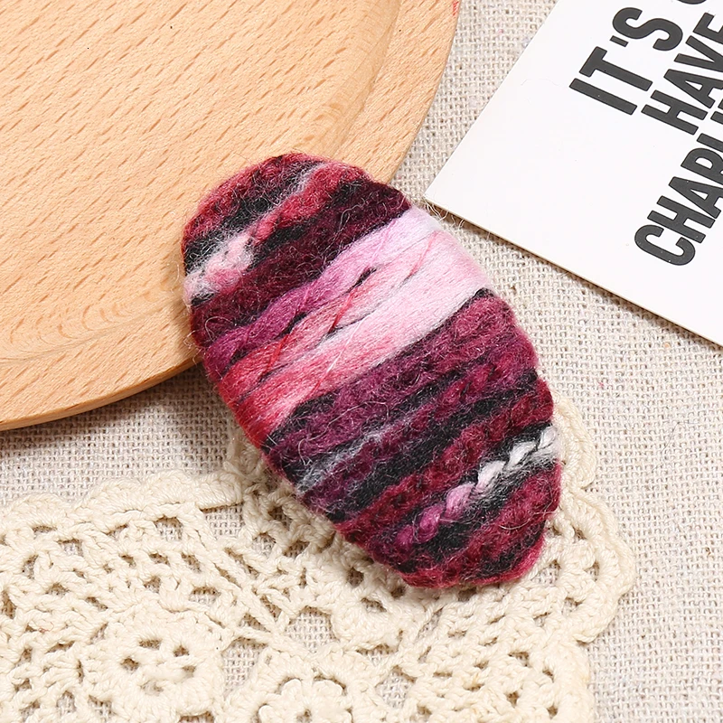 Винтажные заколки для женщин, аксессуары для волос, Boho, этнические, цветные, шерсть, плетение, геометрические, Овальные Заколки, заколки для волос для девочек, ювелирные изделия - Цвет: oval 2