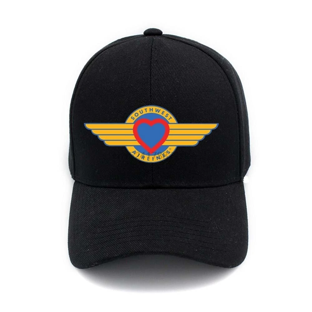 Бейсболка Мужская бейсболка s Southwest Airlines логотип однотонные шапки Регулируемая Кепка