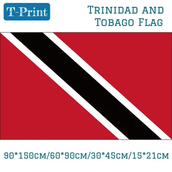 

10PCS Flag 60*90cm/90*150cm/15*21cm Trinidad And Tobago National Flag Car Flag For World Cup / National Day / Olympic Games