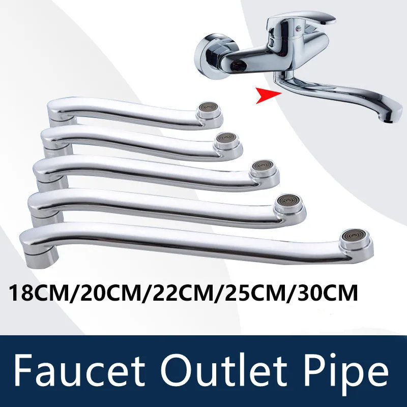1PCS Stainless Steel Faucet Pipe Basin Water Tap Spout extension Tube Sink Outlet Tube Bathroom Kitchen Faucet Replacement Parts stainless stee kitchen sink faucet outlet pipe connection saving nozzle faucet connector replacement kitchen bathroom tap parts
