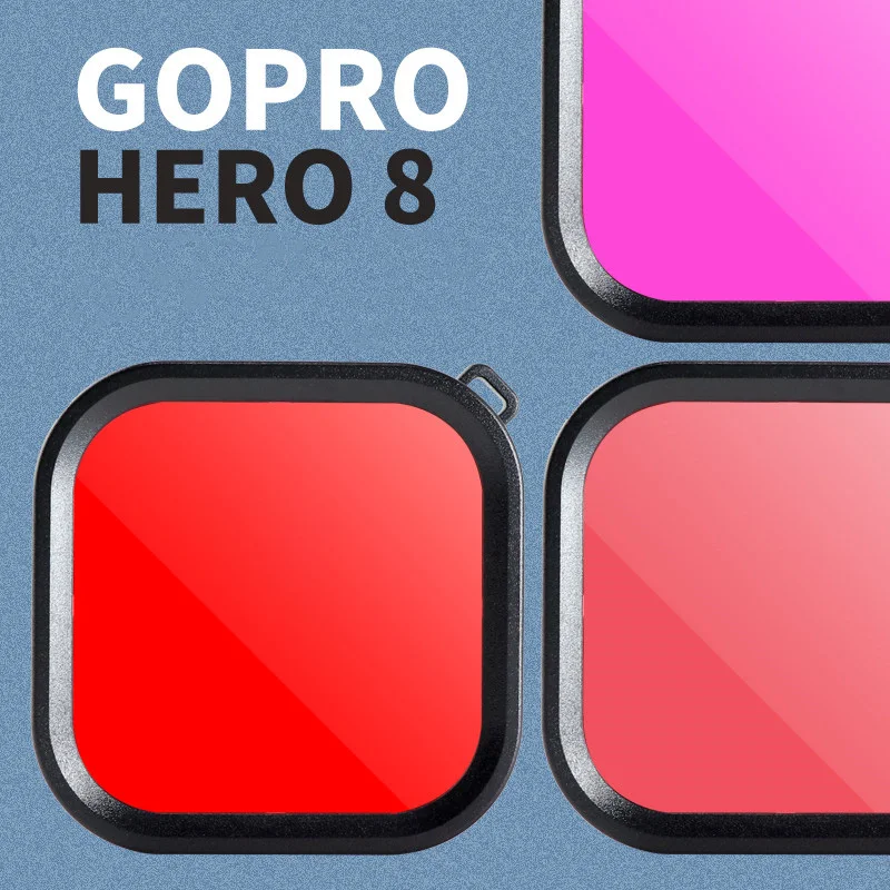 Набор фильтров для спортивной камеры GoPro HERO 8 красные пурпурные цветные фильтры