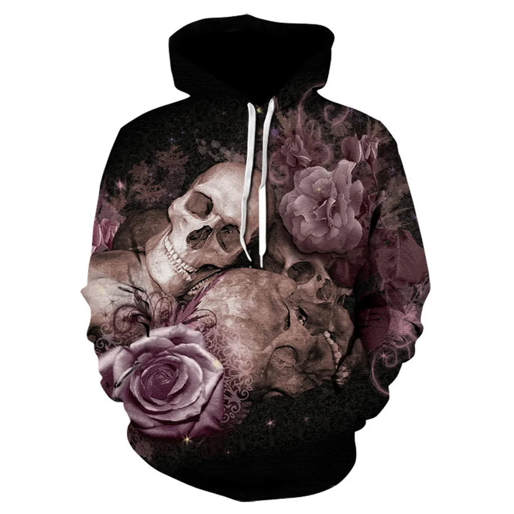 

2020 Newest 3d Halloween Hoodies Sweatshirts Men/Women Print Skull Hip Hop Pullover Sweatshirt Casual Style Brand Tracksuits Top