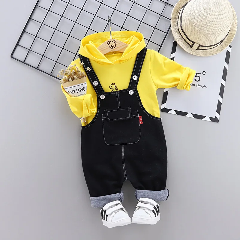 

Autumn Preppy Style New 0-4 Year Small Dinosaur Salopettes Matching Outfits Tide Fan Suit