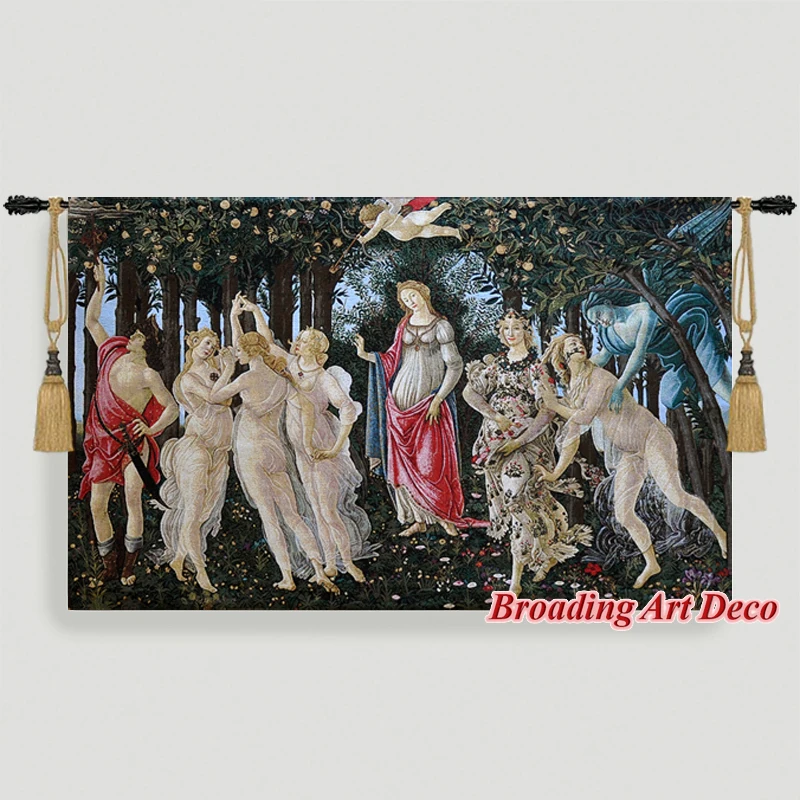 Настенный Гобелен из жаккардовой ткани Sandro Botticelli Allegory of Spring материал: хлопок 140x88