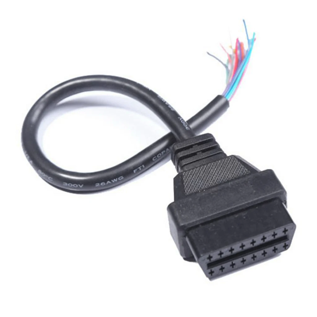 Auto Car OBD 2 OBDII 16 Pin Female Diagnostic Connector Cable Extension 30cm