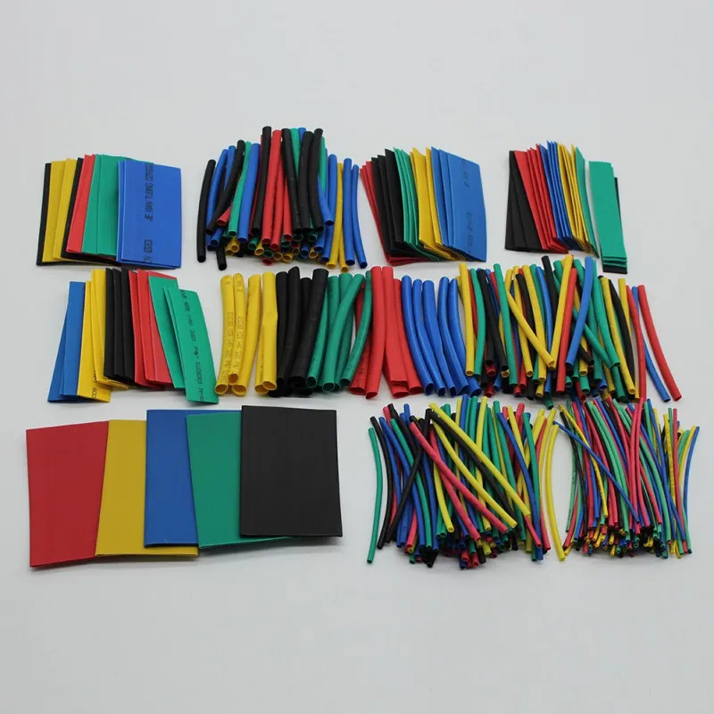 multicolor 410 шт./компл. Ассорти термоусадочные трубки Обёрточная бумага набор трубка 5 цветов разных размеров - Цвет: multicolor