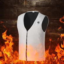 Мужская и женская уличная USB Инфракрасная нагревательная жилетка зимняя гибкая электрическая тепловая одежда жилет для рыбалки на открытом воздухе