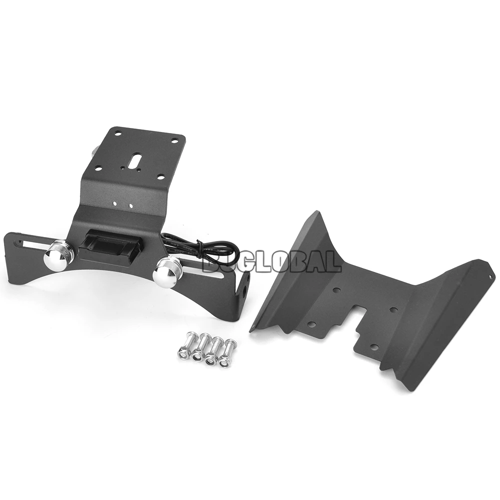 License Plate Frame Holder For KTM Duke 390 Motorcycle Accessories Rear Tail Tidy Number Plate Bracket LED Light
