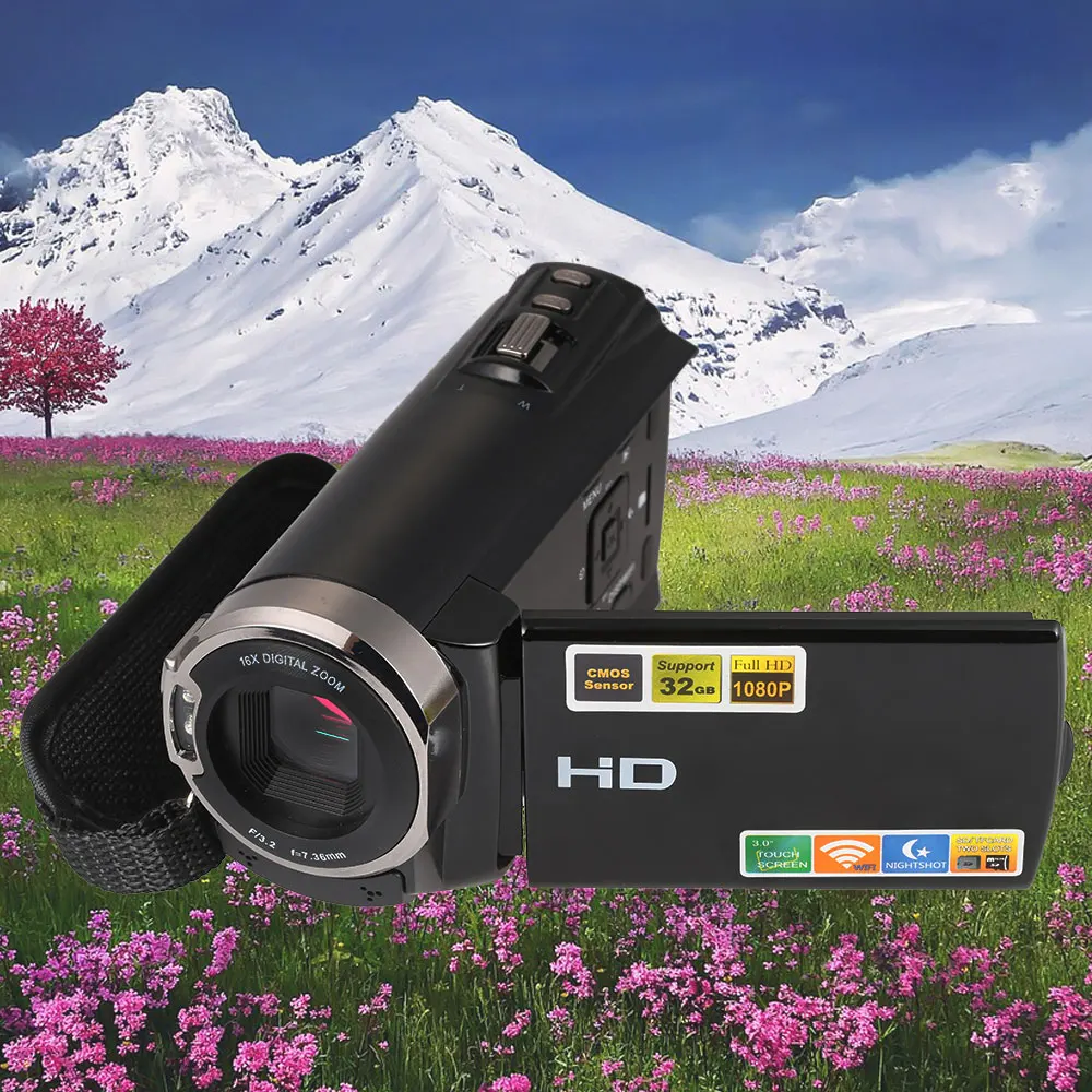 3," TFT lcd сенсорный экран видео камера видеокамера 1080P Full HD 20MP 16X зум Цифровая видеокамера рекордер DVR видеокамера