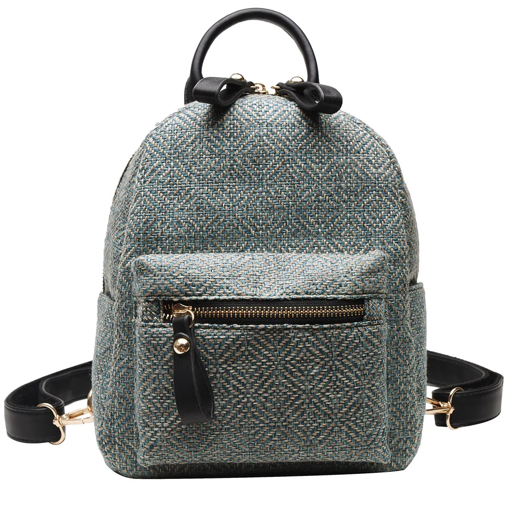 

2019 Bagpack Rucksack Knapsack NEW Women's Anti-Theft Backpack Fashion Solid Color Bag Woolen Shoulder Bag Travel Tote Backpack