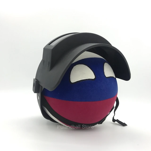 Russiaball in Ushanka Hat/ Altyn Helmet Authentic Handmade Polandball Countryball Plush Toy