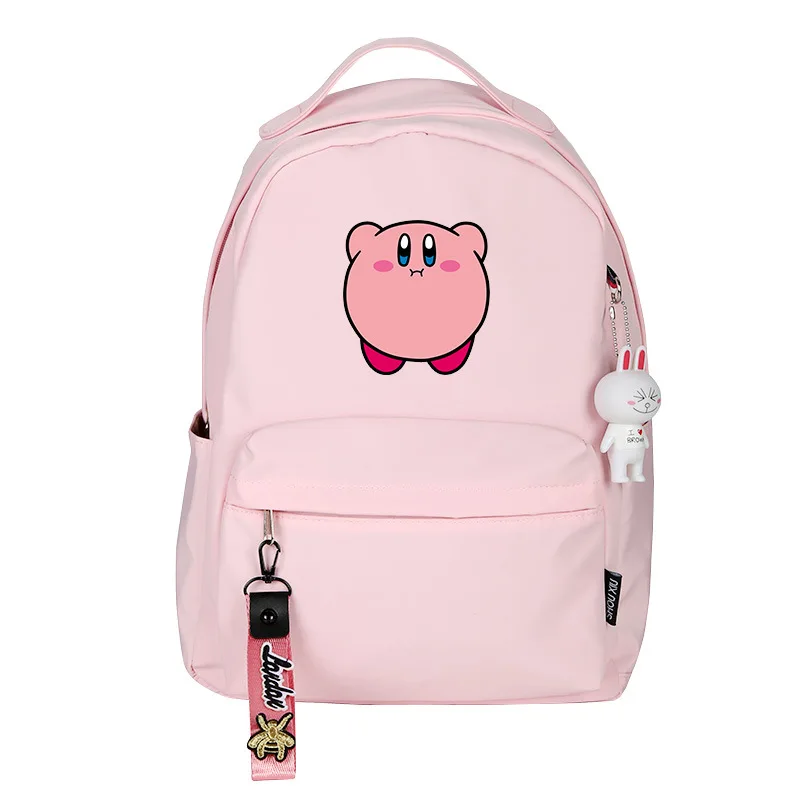 Kirby Женский Милый Рюкзак Kawaii Bookbag розовые сумки на плечо для девочек школьные сумки нейлоновые водонепроницаемые дорожные сумки аниме Rugzak - Цвет: 2