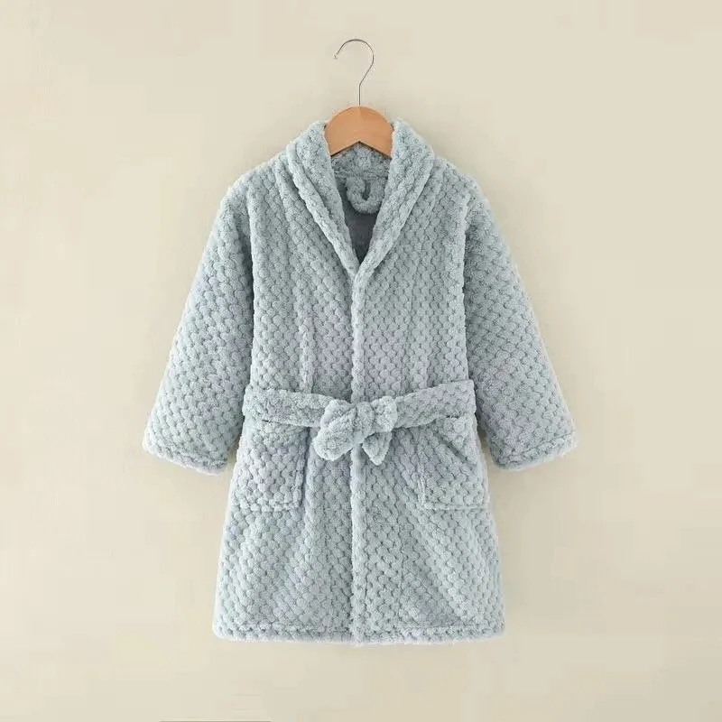 Children's Nightgown Boys Girls Children's Flannel Bathrobes Children's Extended Bathrobes Thickened Pajamas Home Clothes children's place nightgown Sleepwear & Robes